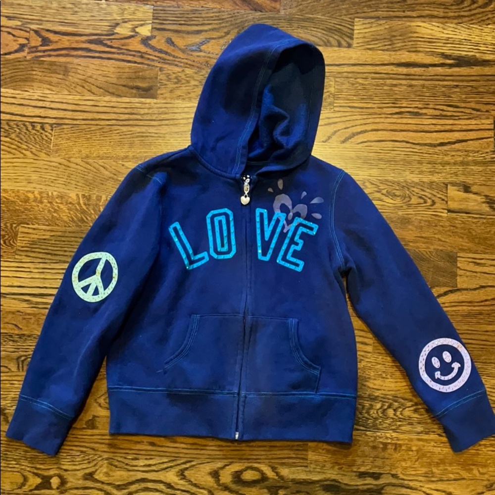 Justice blue hoodie size 10